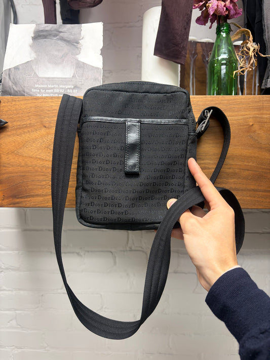 Dior Homme ‘Trotter Monogram’ Black Canvas Crossbody Bag