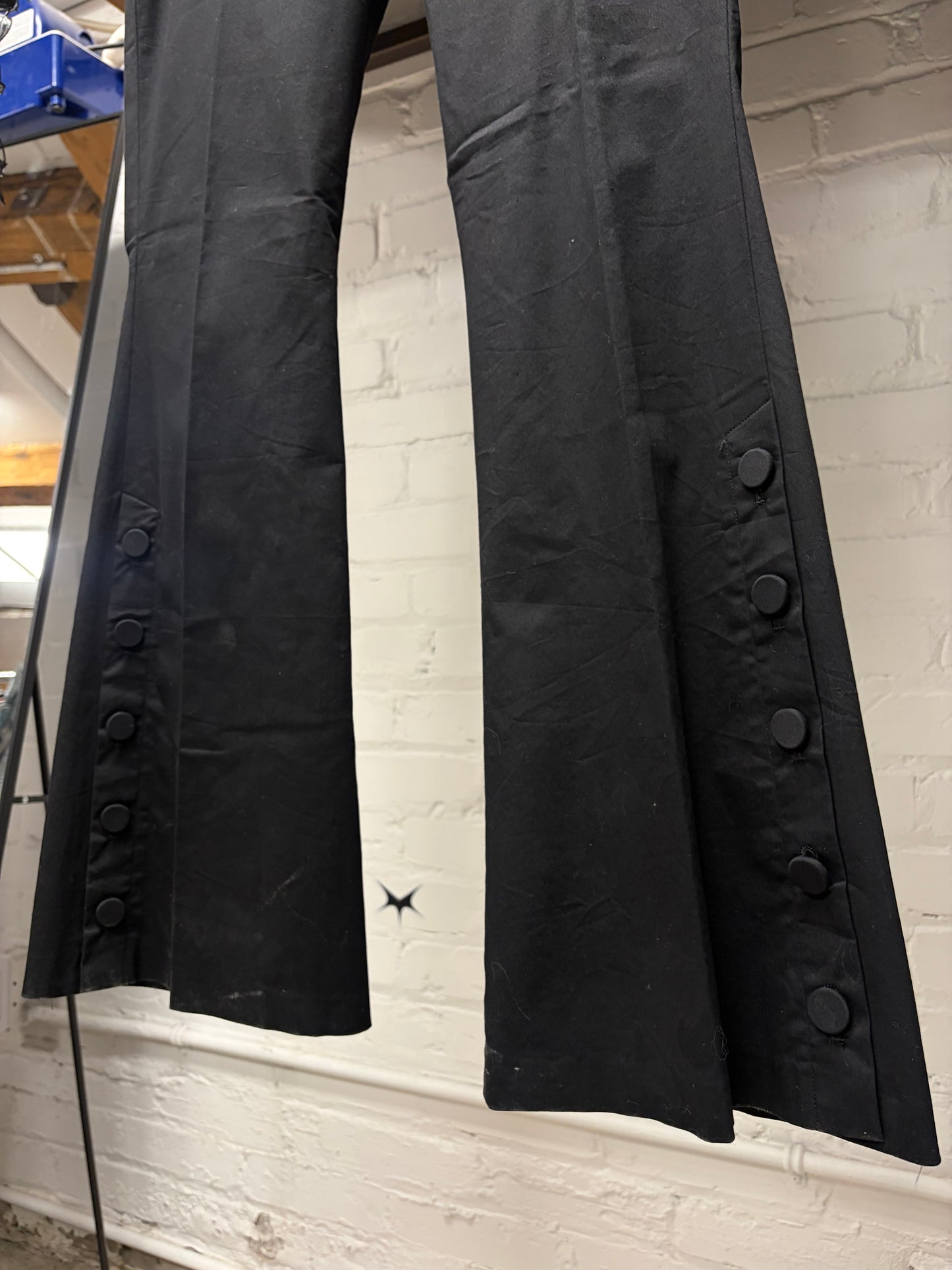 Vintage Jean Paul Gaultier Flared Leg Black ‘Marching’ Trousers