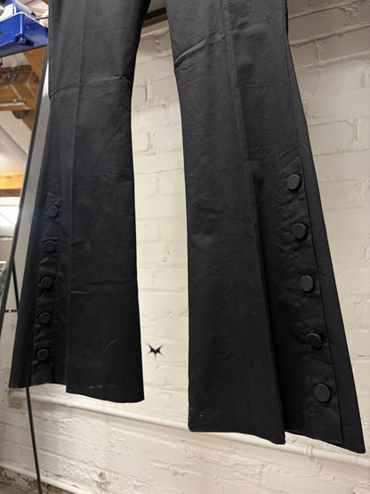 Vintage Jean Paul Gaultier Flared Leg Black ‘Marching’ Trousers
