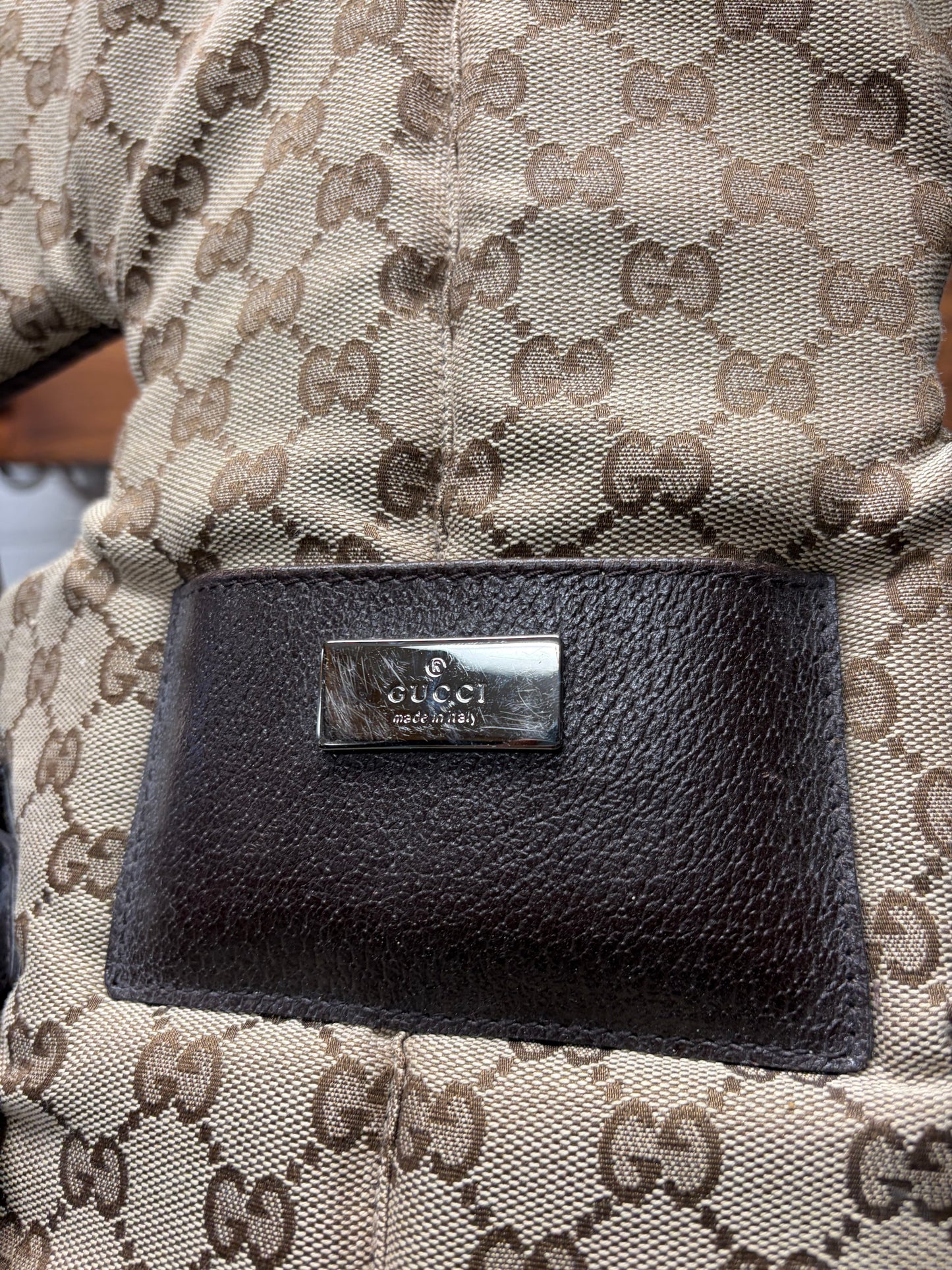 AW2000 Gucci by Tom Ford ‘Guccisima Monogram’ Brown Canvas/Leather Baby Carrier