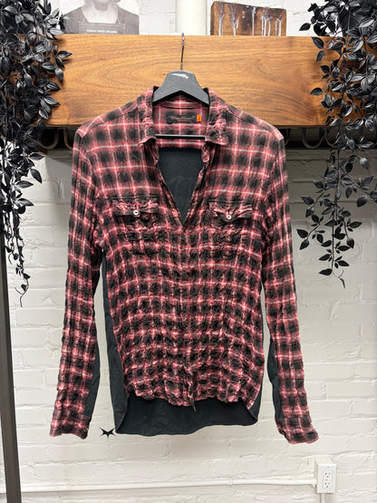 SS2007 Undercover Hybrid ‘Bleeding Rose’ Reconstructed T-Shirt Flannel