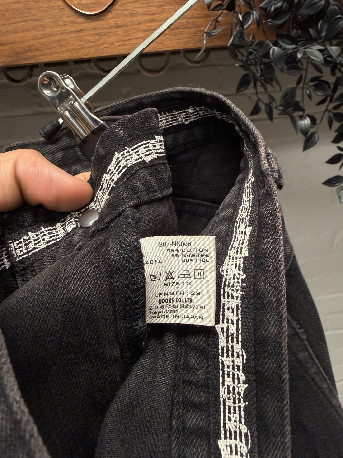 OG Number (N)ine ‘Crying Heart Patch’ Black Sun Faded Skinny Jeans