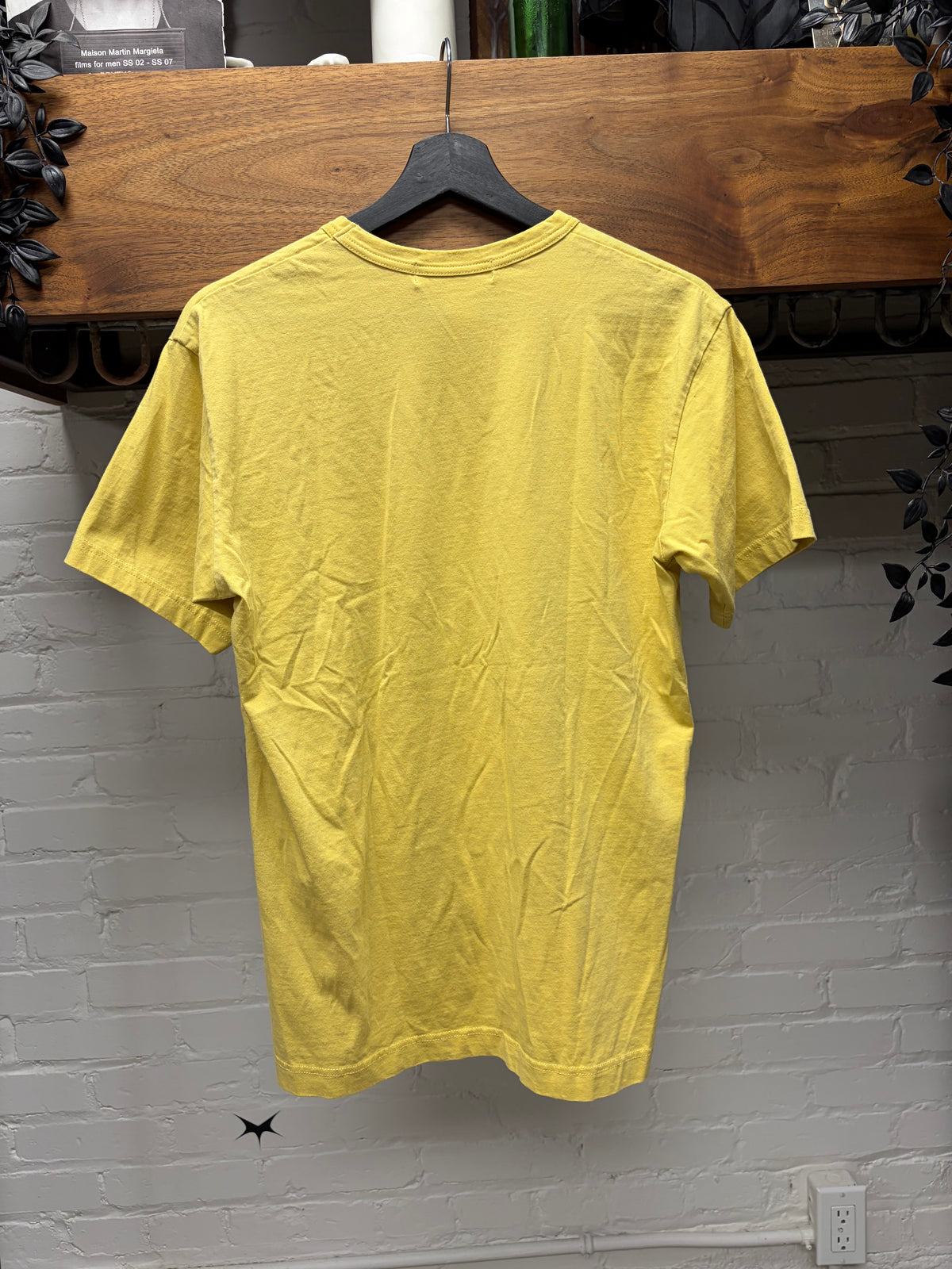 Comme Des Garçons Shirt ‘Minimal Logo’ Yellow Short Sleeve T-Shirt