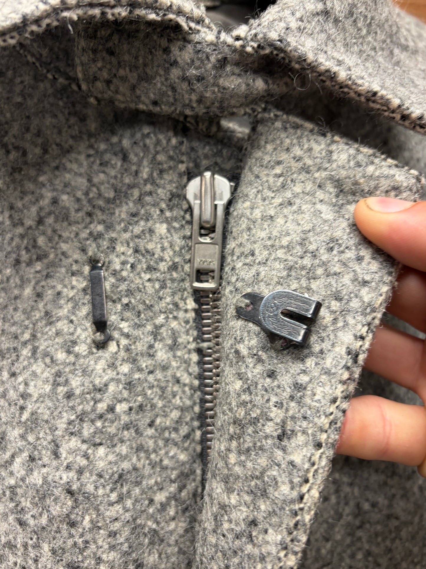 AW2004 Carol Christian Poell Grey Wool Fencing Jacket