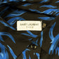 SS2017 Saint Laurent ‘Blue Flame’ Silk Button Down Shirt