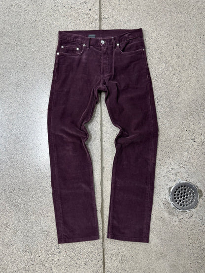 Dior Homme ‘Oxblood’ Red Corudroy Slim/Skinny Bottoms