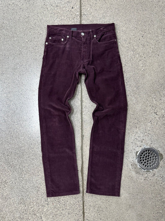 Dior Homme ‘Oxblood’ Red Corudroy Slim/Skinny Bottoms