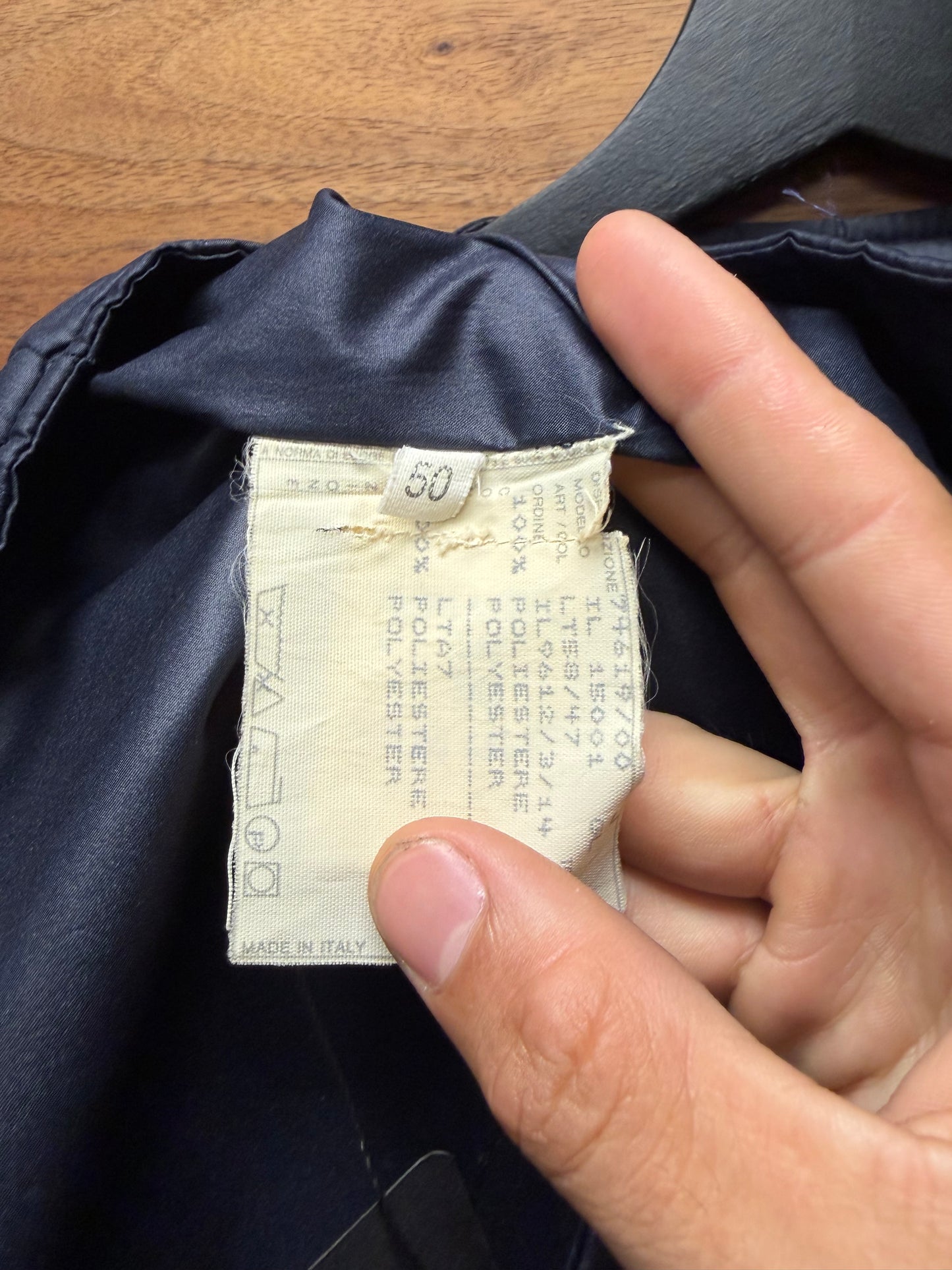 Vintage 1990s Helmut Lang Padded Blue Military Liner Vest