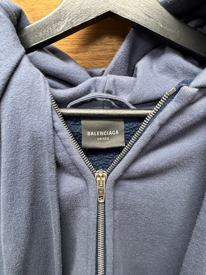 SS2025 Balenciaga ‘Incognito’ 4 Sleeve Blue Zip-Up Hoodie