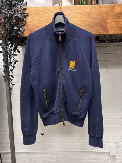 AW2006 Dsquared2 'Duke' Lion Crest Blue Cotton Track Jacket