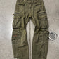 2000s Dolce & Gabbana Bootcut Military Green Cargo Pants