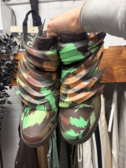 2015 Jeremy Scott x Adidas Wings 3.0 Camouflage High Top Sneakers