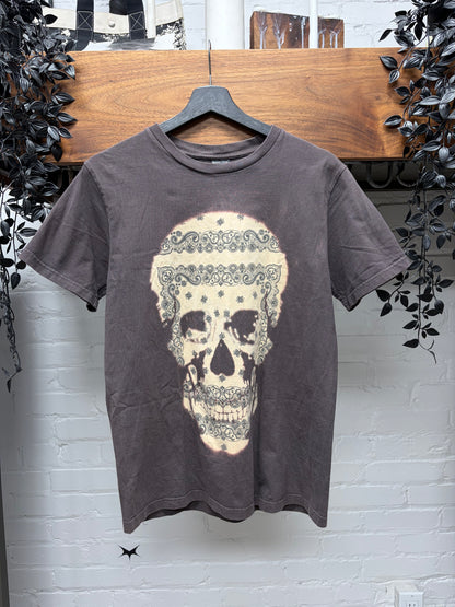 AW2007 Number (N)ine Re-Edition ‘Love God Murder’ Paisley Skull Graphic T-Shirt