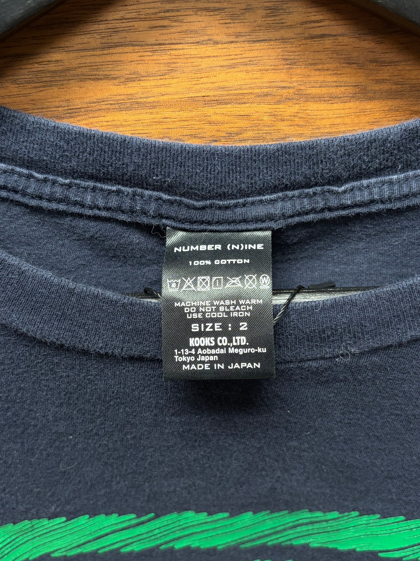 Number (N)ine ‘Nine Inch Nails’ Black/Green Logo T-Shirt