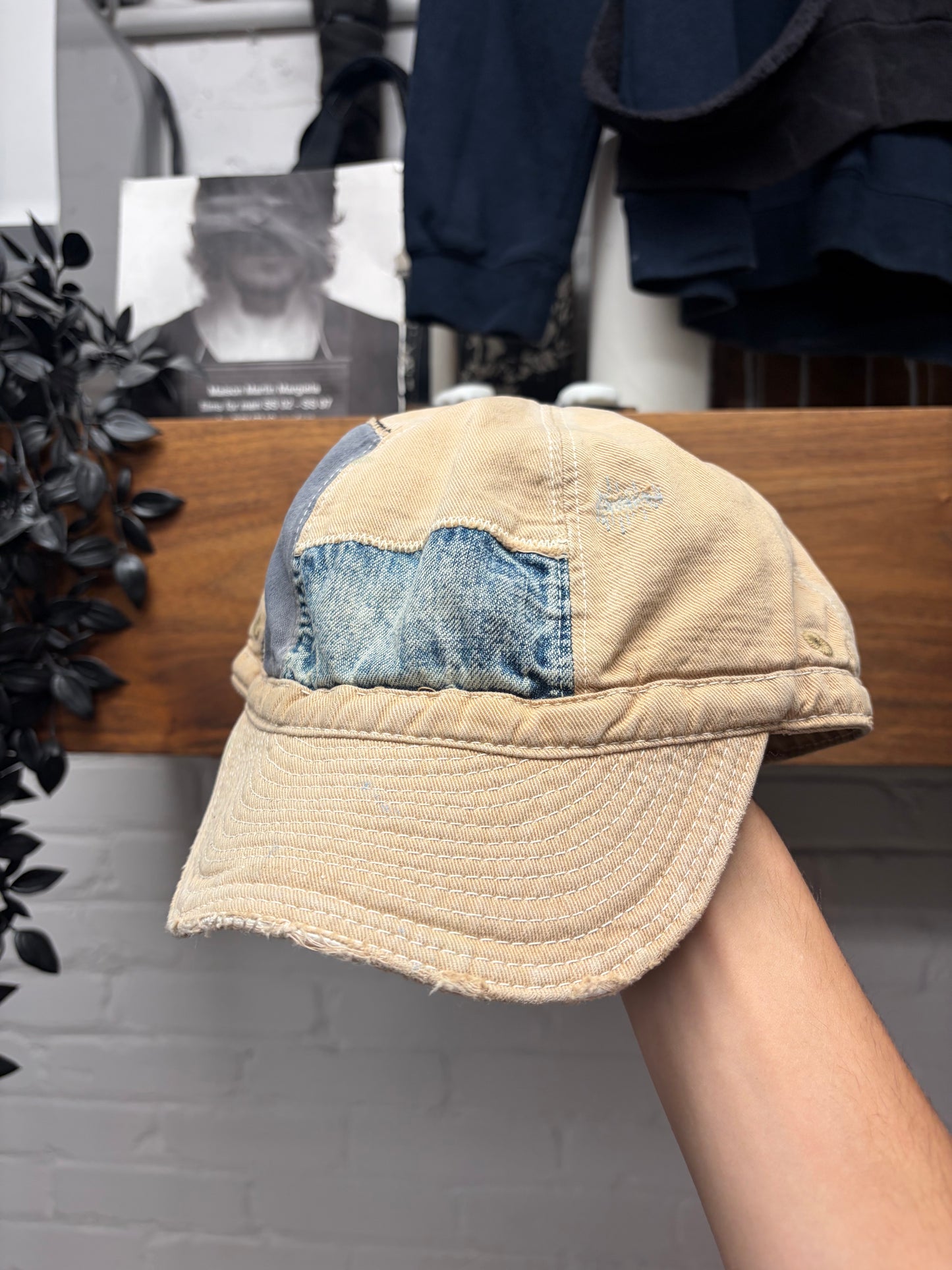 Kapital ‘Sashiko’ Hand Repaired Denim Strap-Back Cap