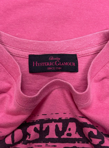 Hysteric Glamour Rhinestone Studded Pink T-Shirt