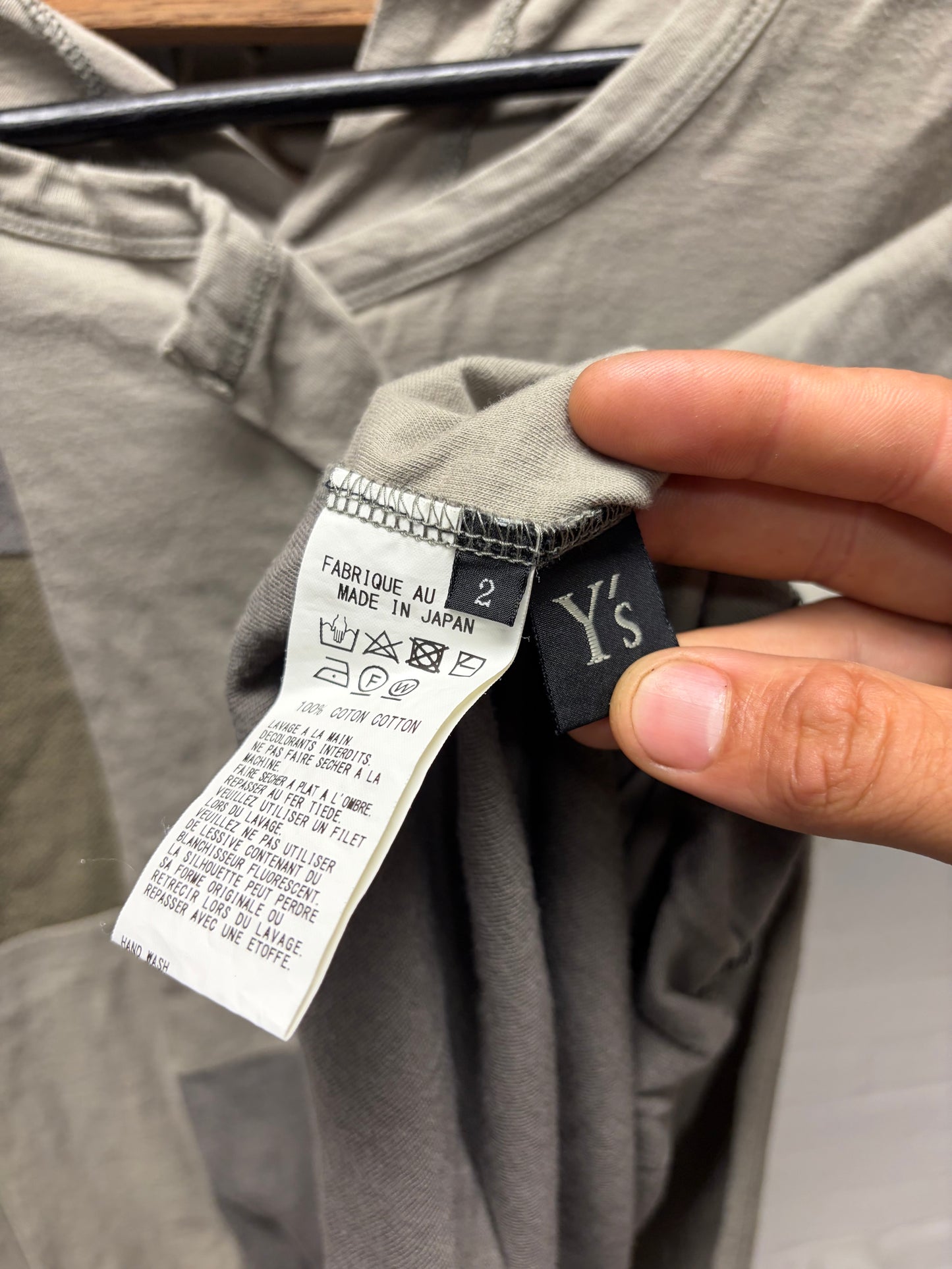 Yohji Yamamoto ‘Y’s Reconstructed Cotton Patchwork T-Shirt