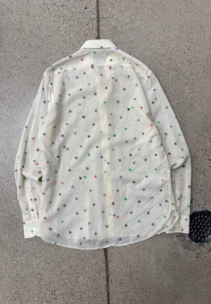 SS2018 Saint Laurent ‘Stars’ Silk Button Down Shirt