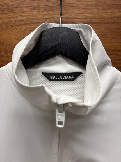 SS2021 Balenciaga ‘Sporty B’ Logo White Oversized Windbreaker