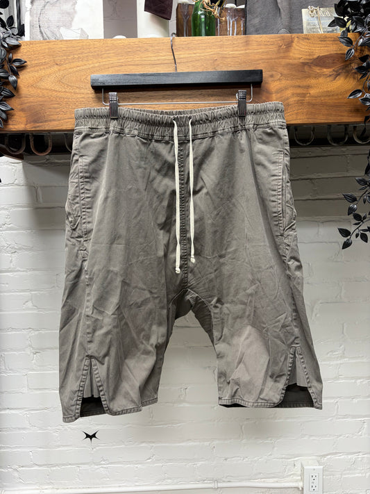 SS2015 Rick Owens ‘Faun’ Dust ‘Basket Swinger’ Drop Crotch Shorts