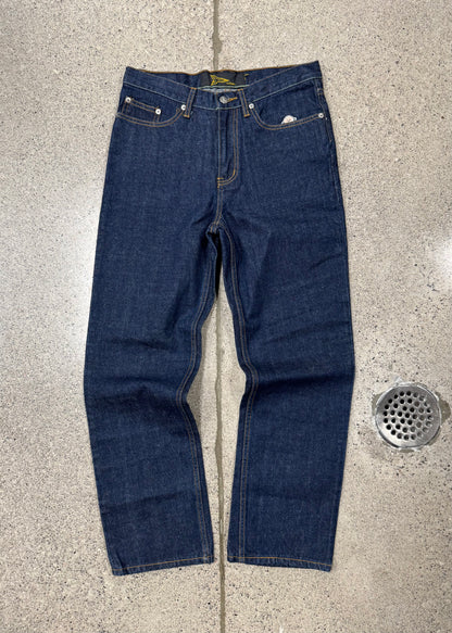 20472011 Hyoma Raw Blue Straight Leg Denim