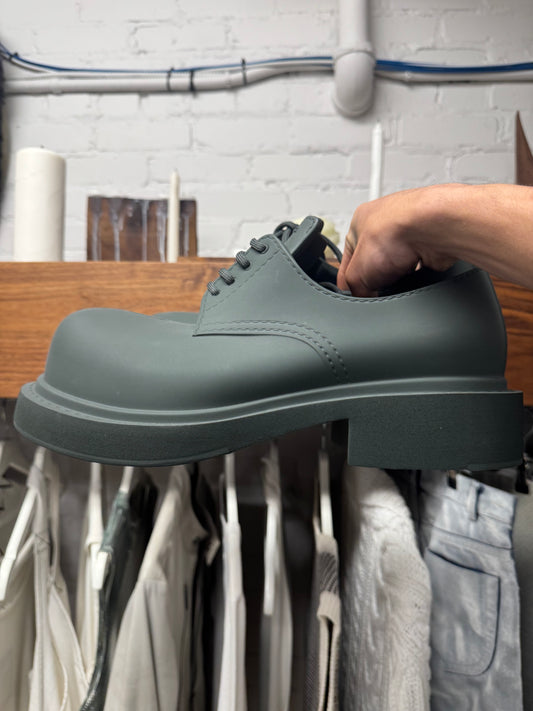 Balenciaga ‘Steriod’ Military Green Oversized Derbys