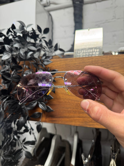 SS1997 Gucci by Tom Ford Monogram Lens ‘Teardrop’ Aviator Sunglasses