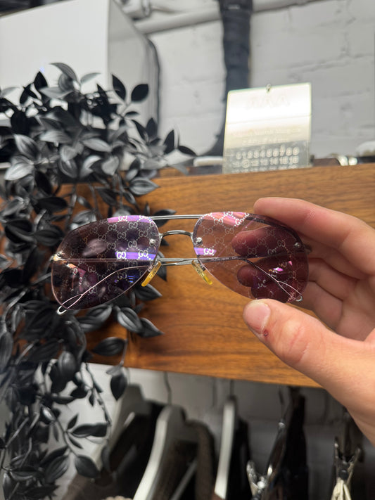 SS1997 Gucci by Tom Ford Monogram Lens ‘Teardrop’ Aviator Sunglasses