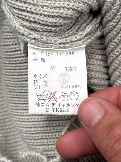 1989 Comme Des Garçons Homme Drop Shoulder Ribbed Cardigan