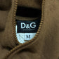 Dolce & Gabbana Military Pocket Washed Brown Zip Up Sweater