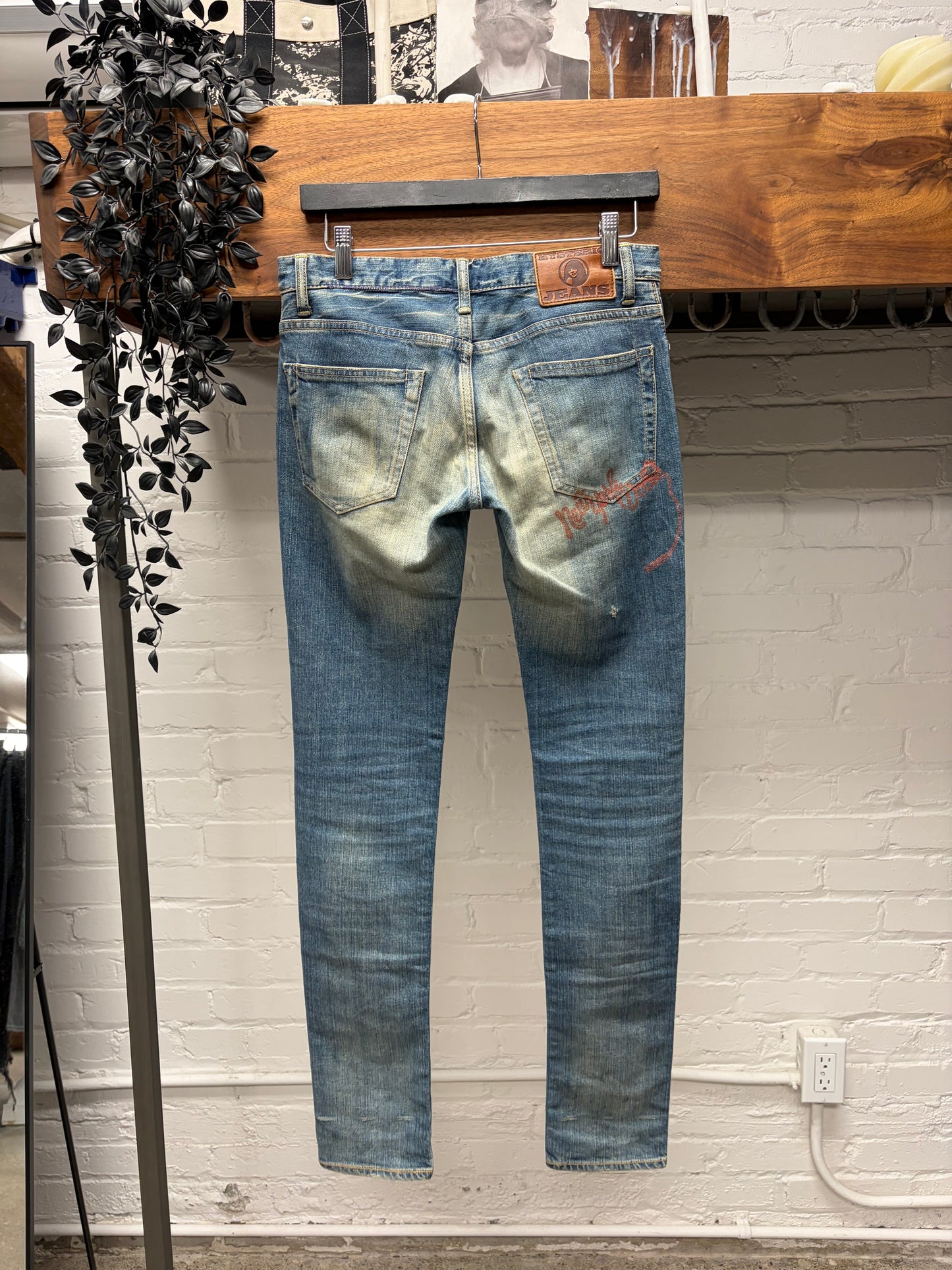 Hysteric Glamour ‘New York Dolls’ Studded Blue Skinny Jeans