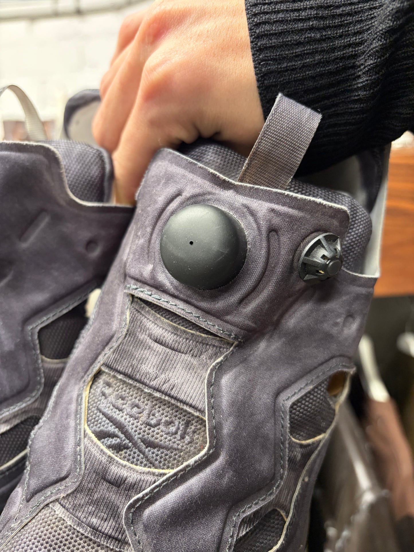 Vetements x Reebok Dark Purple ‘Instapump’ Low Top Sneakers