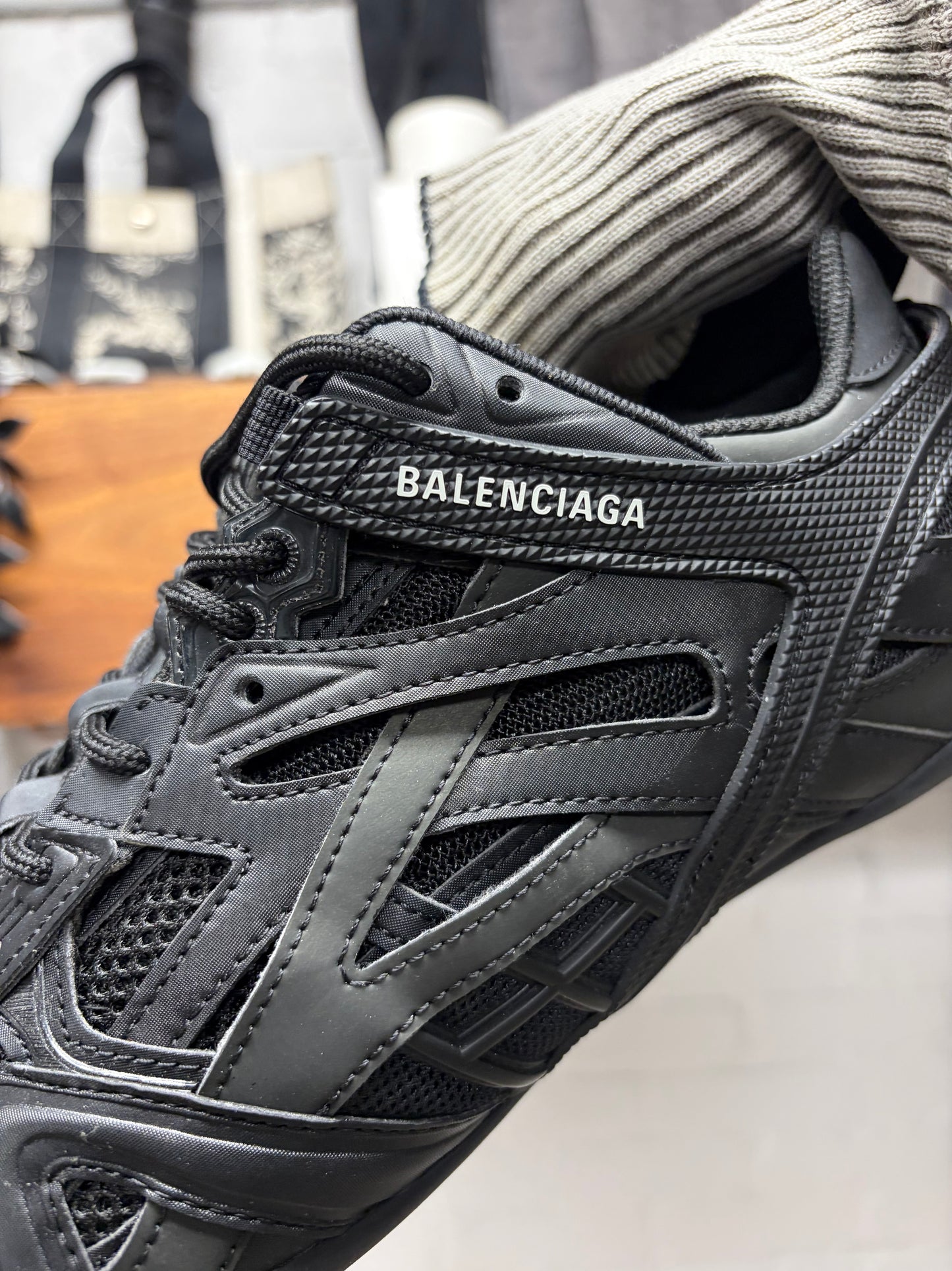 Balenciaga ‘Drive’ Black Leather Low Top Sneakers