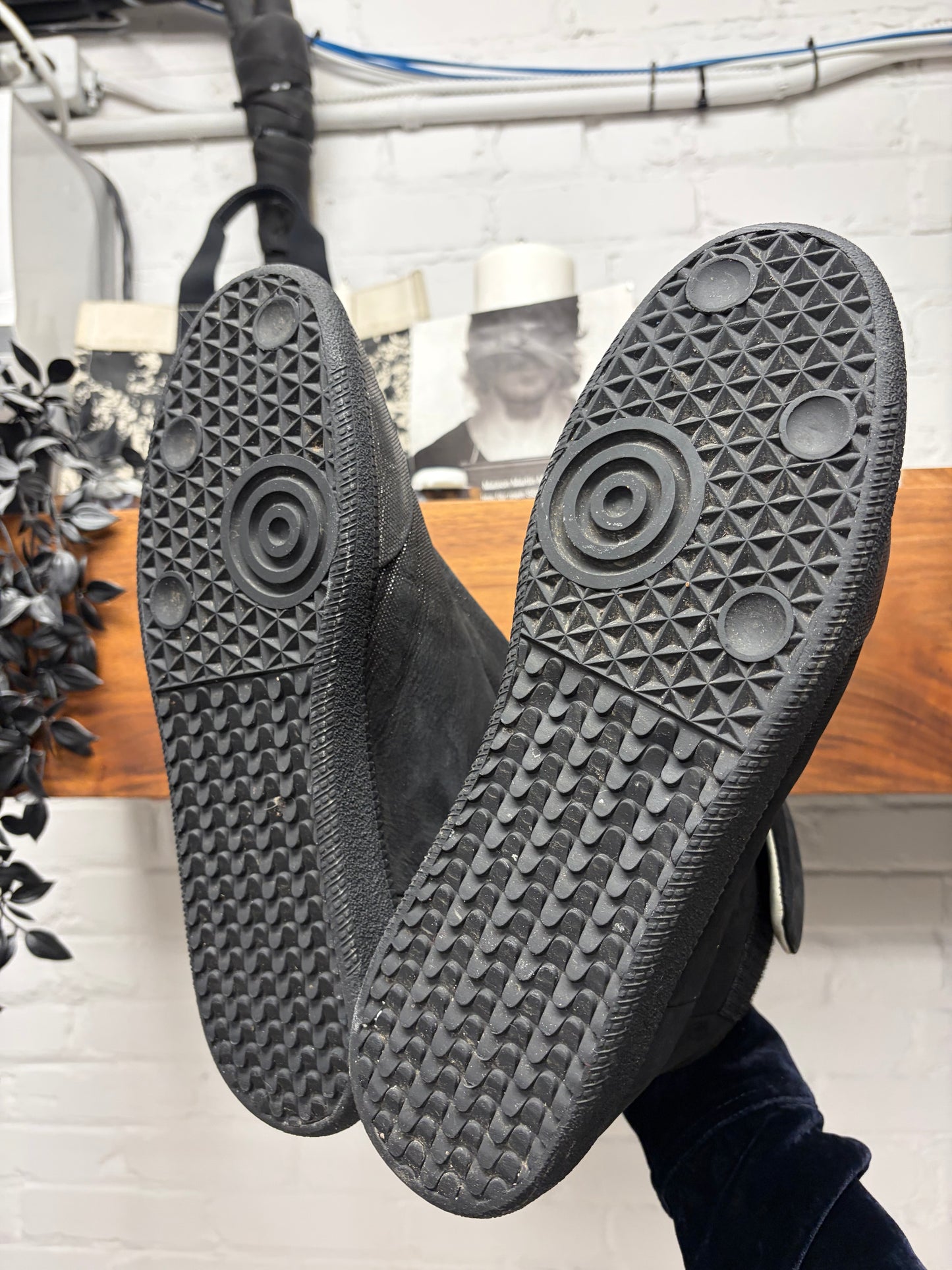 Maison Margiela Black/Silver Toe ‘Future’ Leather High Top Sneakers