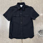 Bottega Veneta ‘Uniform’ Collared Black Short Sleeve Shirt