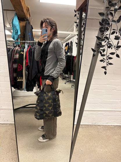 Marni x Porter Black/Green Nylon Tote Bag
