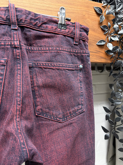 2012 Balenciaga Dark Red Unaltered Skinny Jeans