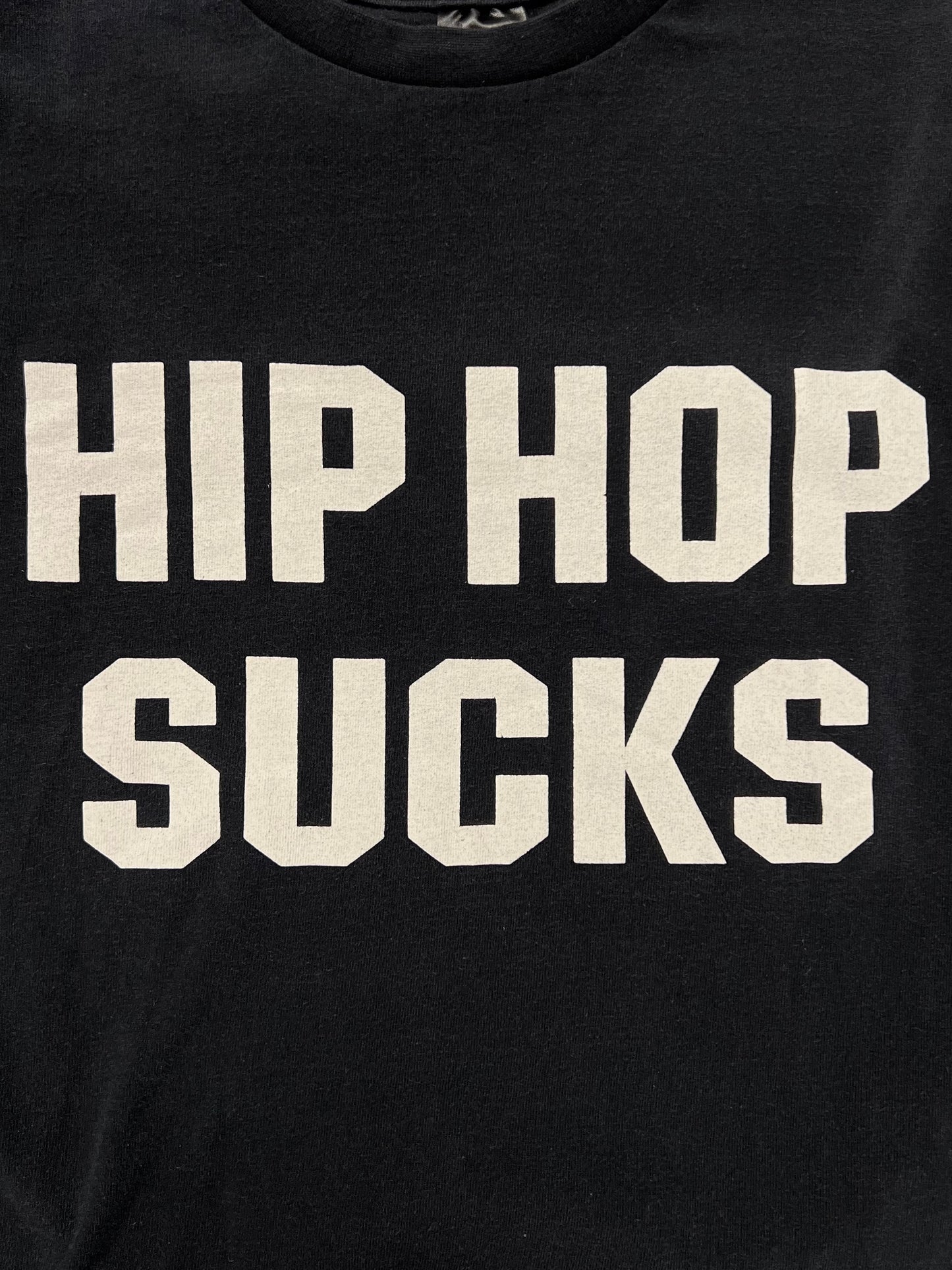 AW2004 Number (N)ine ‘Hip-Hop Sucks’ Black Slogan T-Shirt