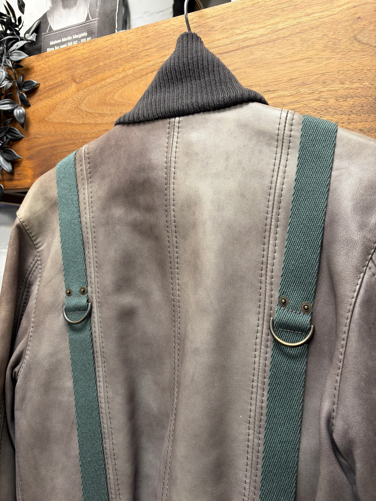 AW2003 Dolce & Gabbana Faded Lambskin Leather Bondage Strap Jacket