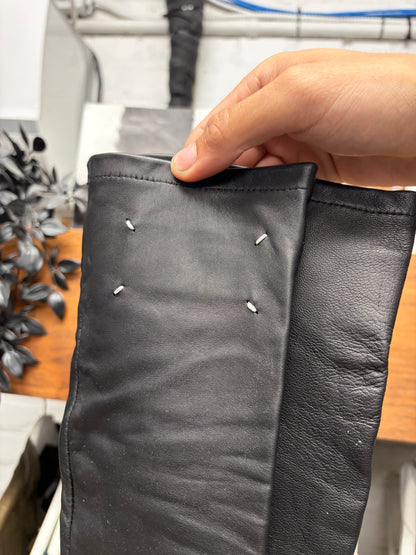 Maison Margiela Lambskin Leather Arm-Sleeves with Thumbhole Cutouts