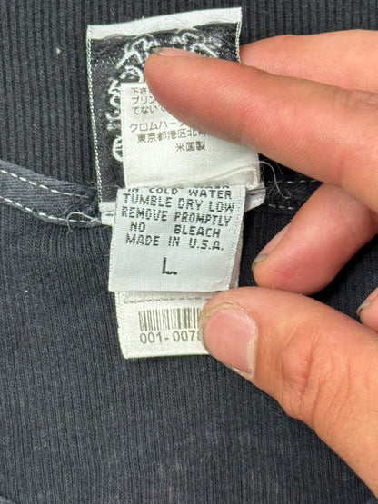 2000s Chrome Hearts ‘Dagger Flooded’ Ribbed Black Tank Top