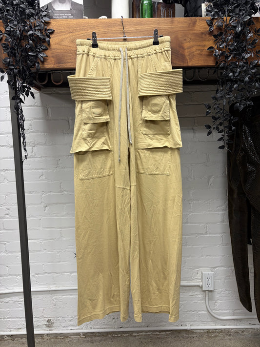 Rick Owens ‘Creatch’ Parchment Wide Leg Drawstring Sweatpants