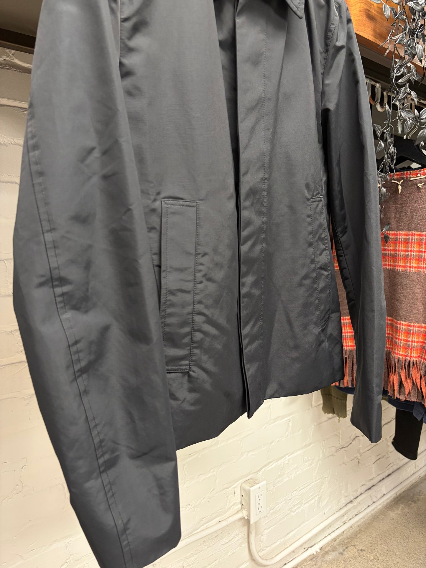 Dior Homme Black Nylon Military Jacket with Compartmentalized Stow Hood