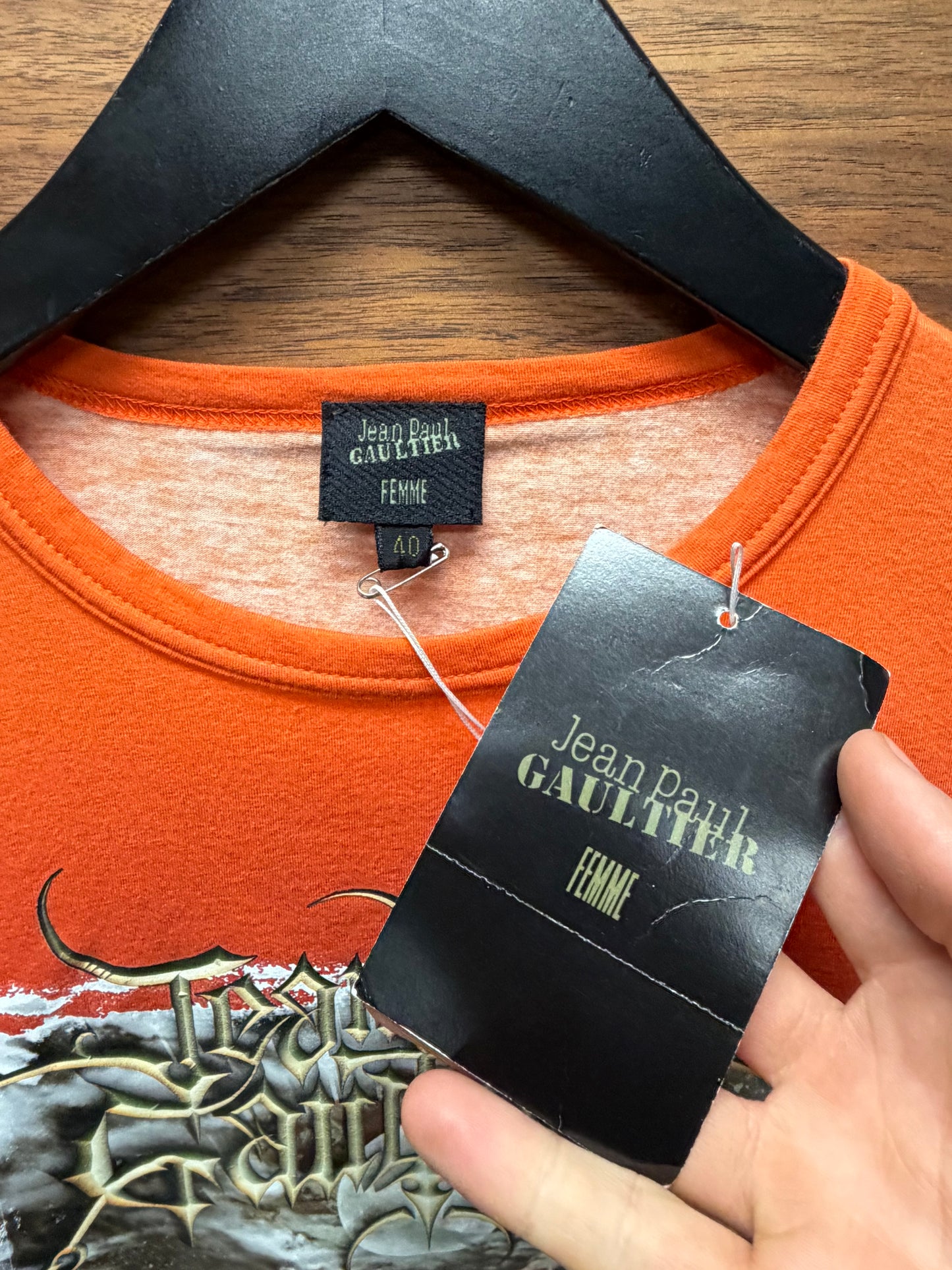 AW2001 Jean Paul Gaultier ‘Satan’ Gradient Orange Long Sleeve Shirt