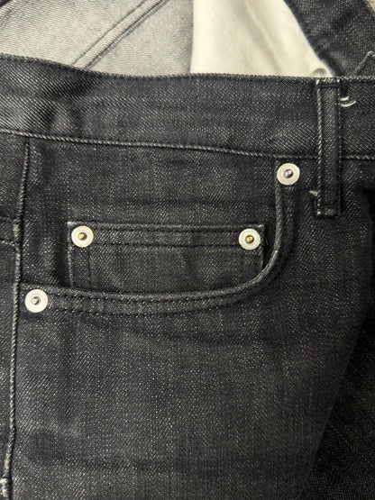 Dior Homme ‘ Raw Black’ Flared Leg Denim