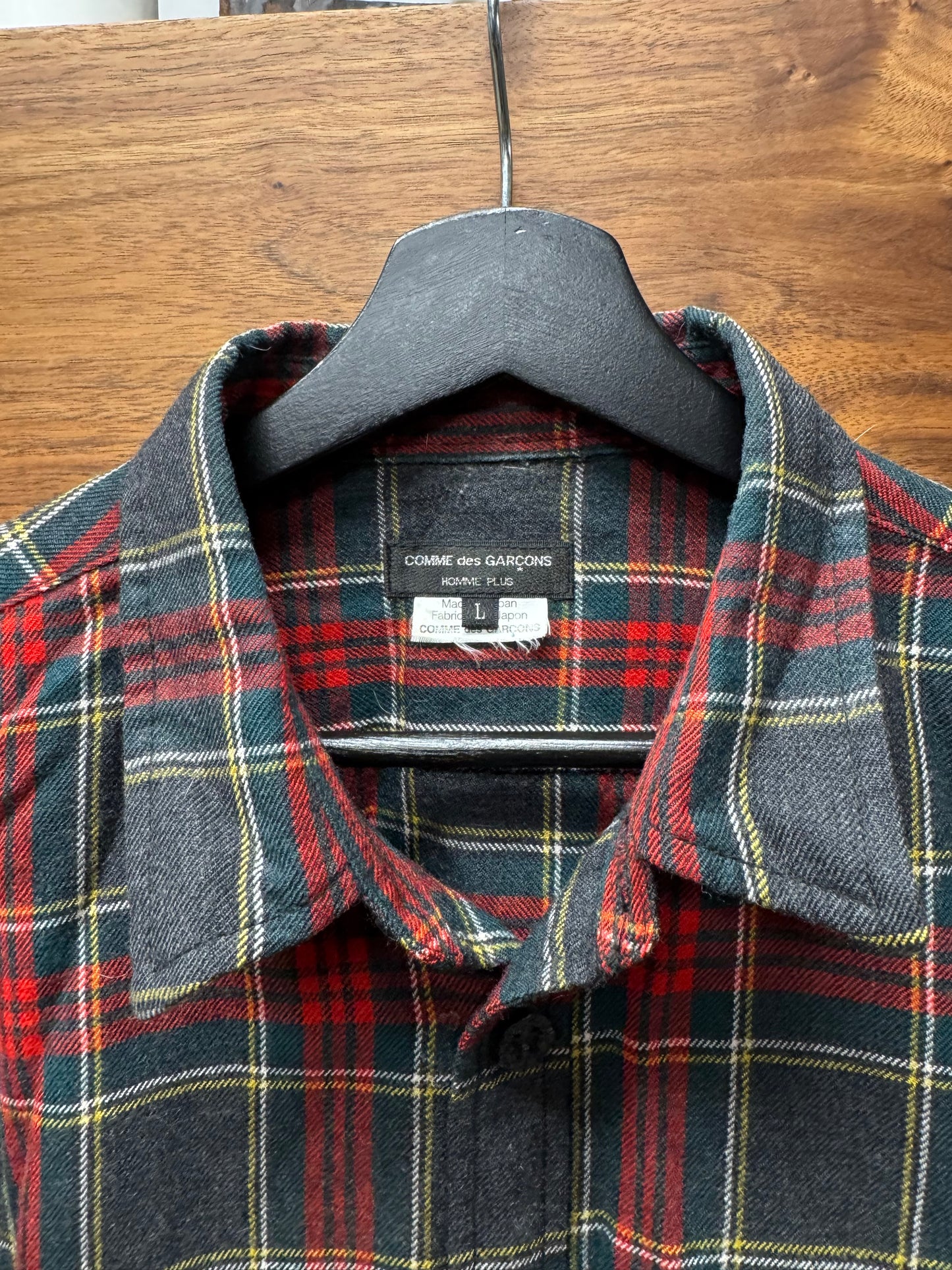 2012 Comme Des Garçons Homme Plus Plaid Short Sleeve Shirt