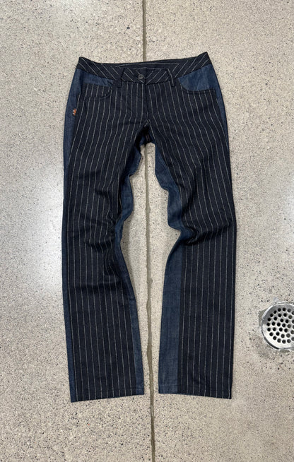 Vintage Jean Paul Gaultier Pinstripe/Denim Hybrid Jeans
