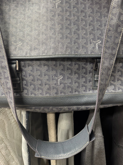 2013 Goyard ‘Grand Bleu’ GM Grey Leather Messenger Bag