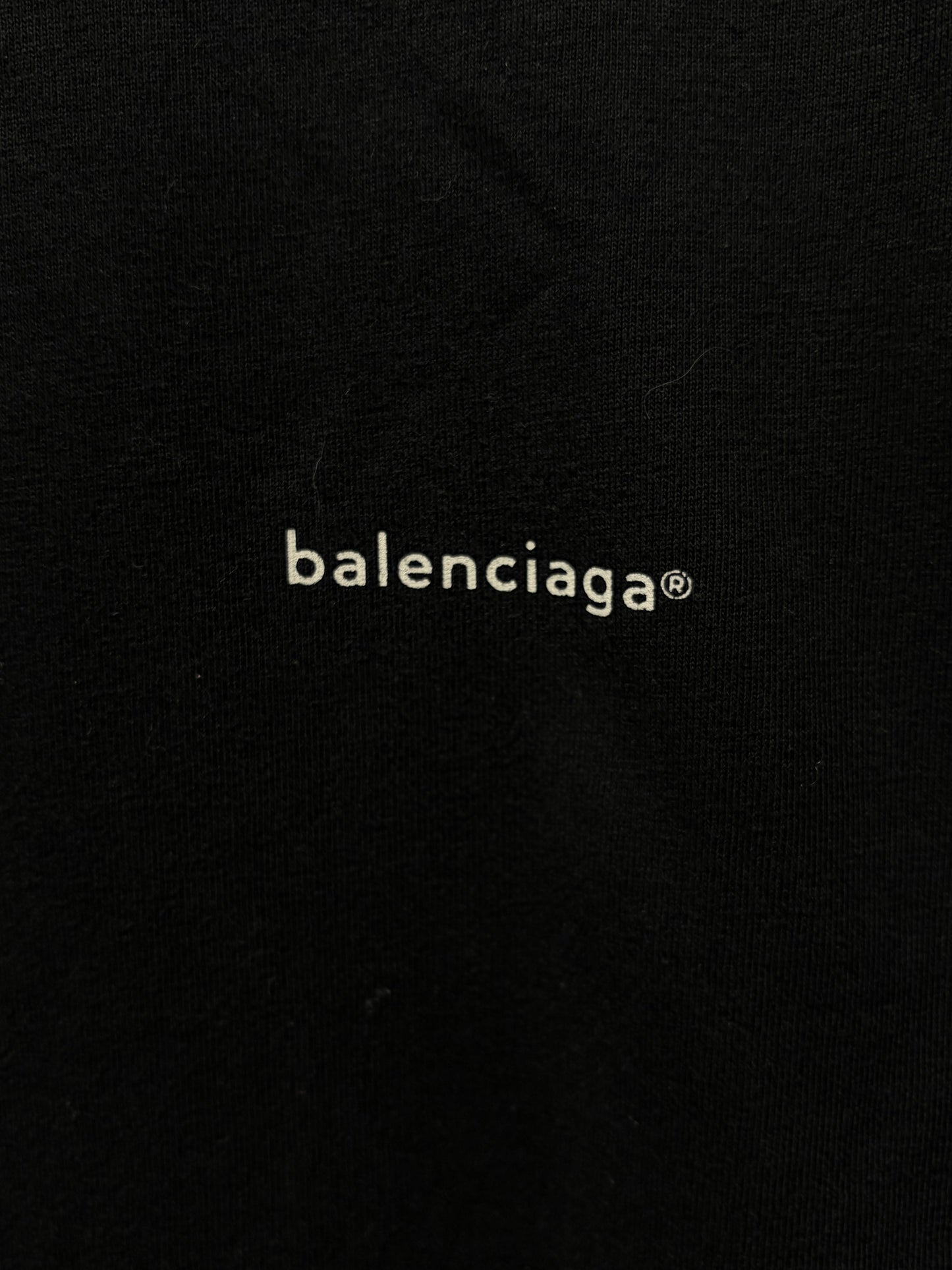 2018 Balenciaga ‘Simple Logo’ Black Minimalist T-Shirt