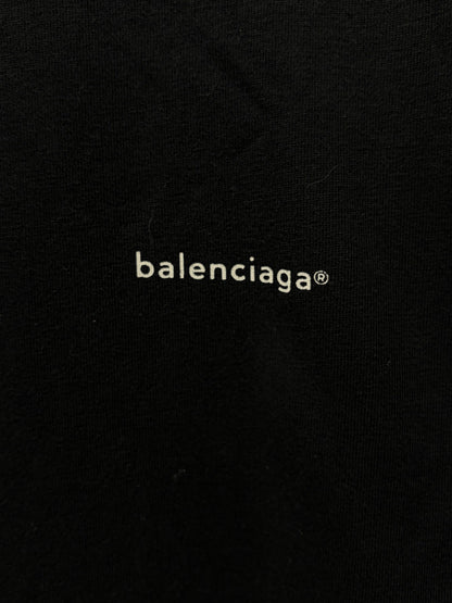 2018 Balenciaga ‘Simple Logo’ Black Minimalist T-Shirt